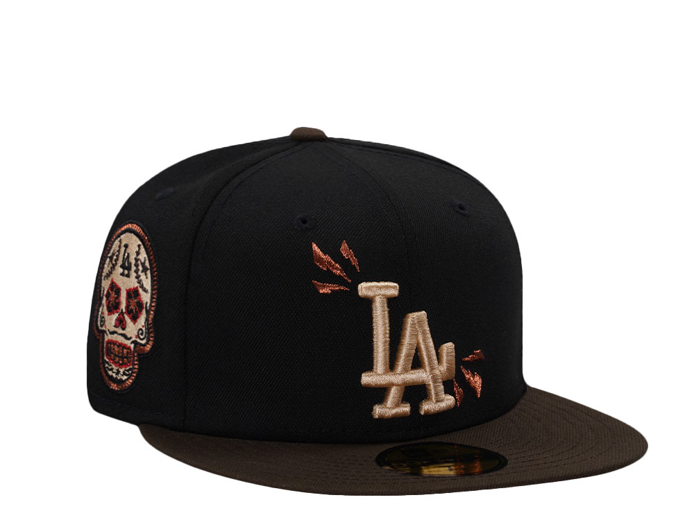New Era Los Angeles Dodgers Skull Black Two Tone Edition 59Fifty Fitted Cap