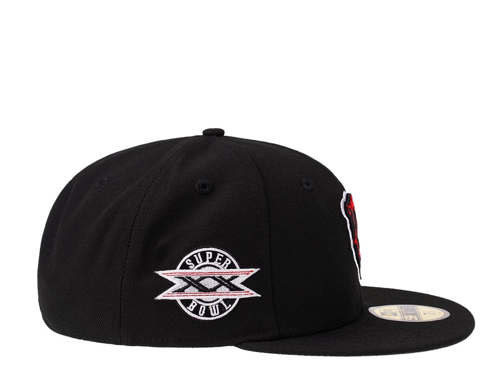 New Era Chicago Bears Super Bowl XX Black Crimson Collection 59Fifty Fitted Cap