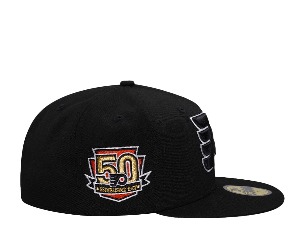 New Era Philadelphia Flyers 50th Anniversary Black Prime Edition 59Fifty Fitted Cap