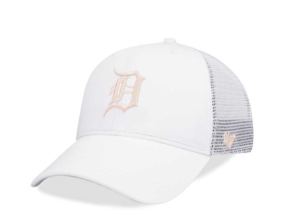47Brand Detroit Tigers White Branson MVP Trucker Snapback Cap