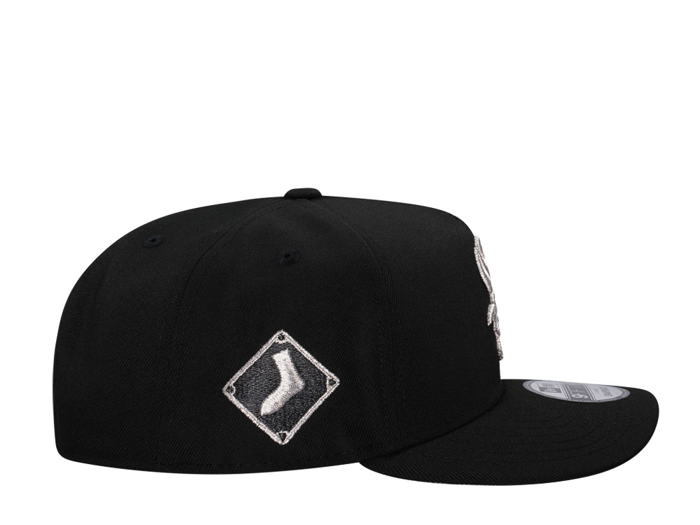 New Era Chicago White Sox Black Metallic Classic 9Fifty A Frame Snapback Cap