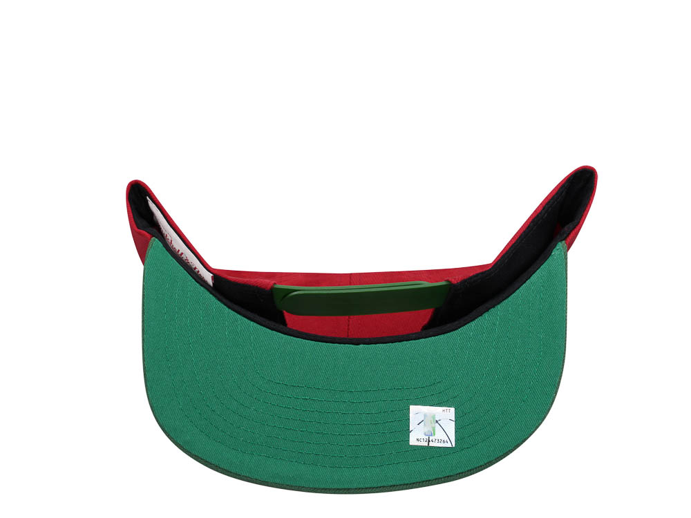 Mitchell & Ness Seattle Supersonics Transcript Red Two Tone Snapback Cap