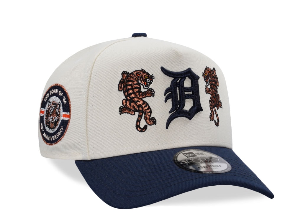 New Era Detroit Tigers 40th Anniversary Chrome Two Tone Edition 9Forty A Frame Snapback Cap