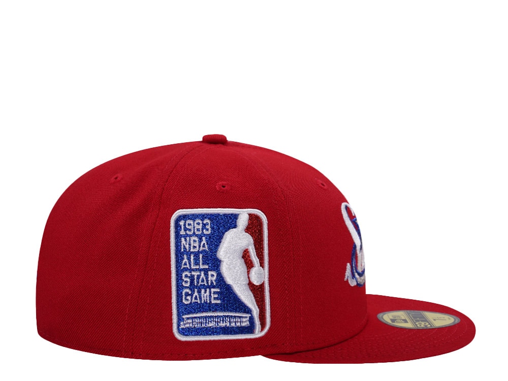 New Era Philadelphia 76ers All Star Game 1983 Scarlet Prime Edition 59Fifty Fitted Cap