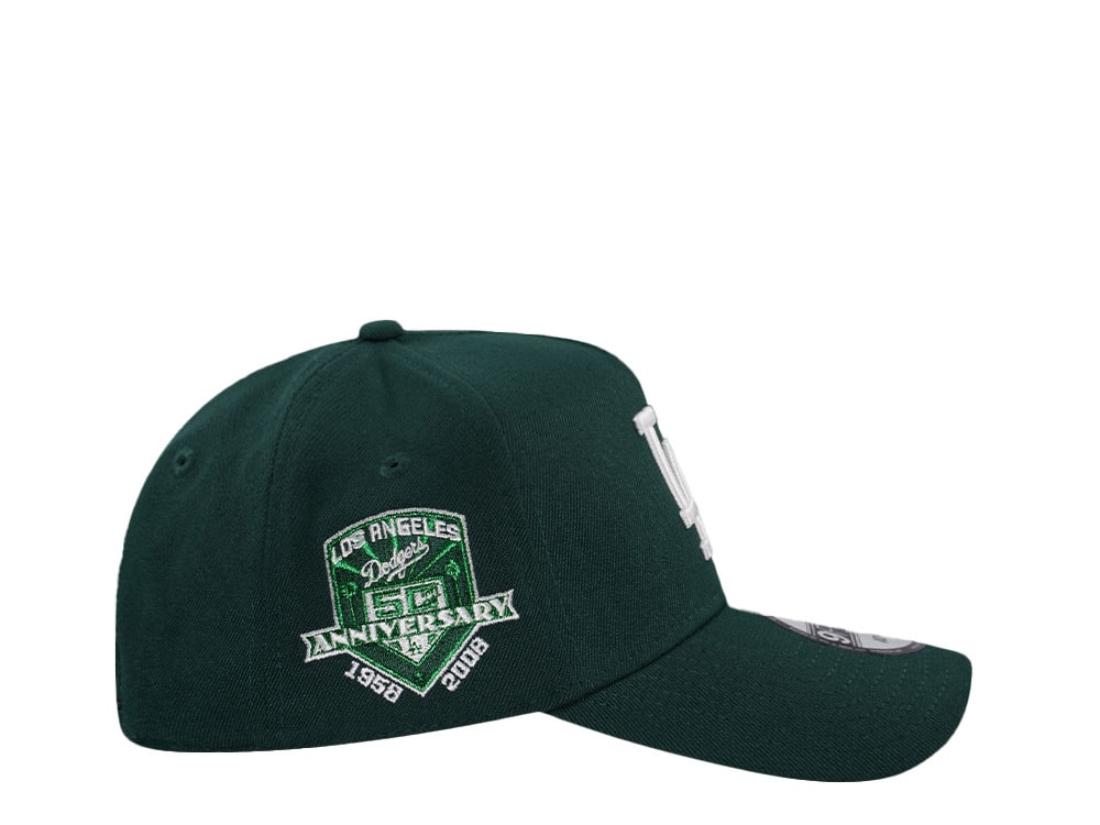 New Era Los Angeles Dodgers 50th Anniversary Green Classic Edition 9Forty A Frame Snapback Cap