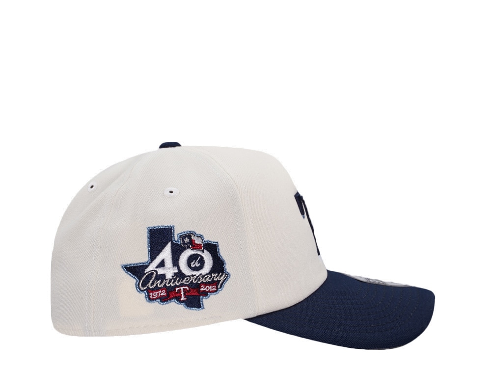 New Era Texas Rangers 40th Anniversary Chrome Two Tone Edition 9Forty A Frame Snapback Cap