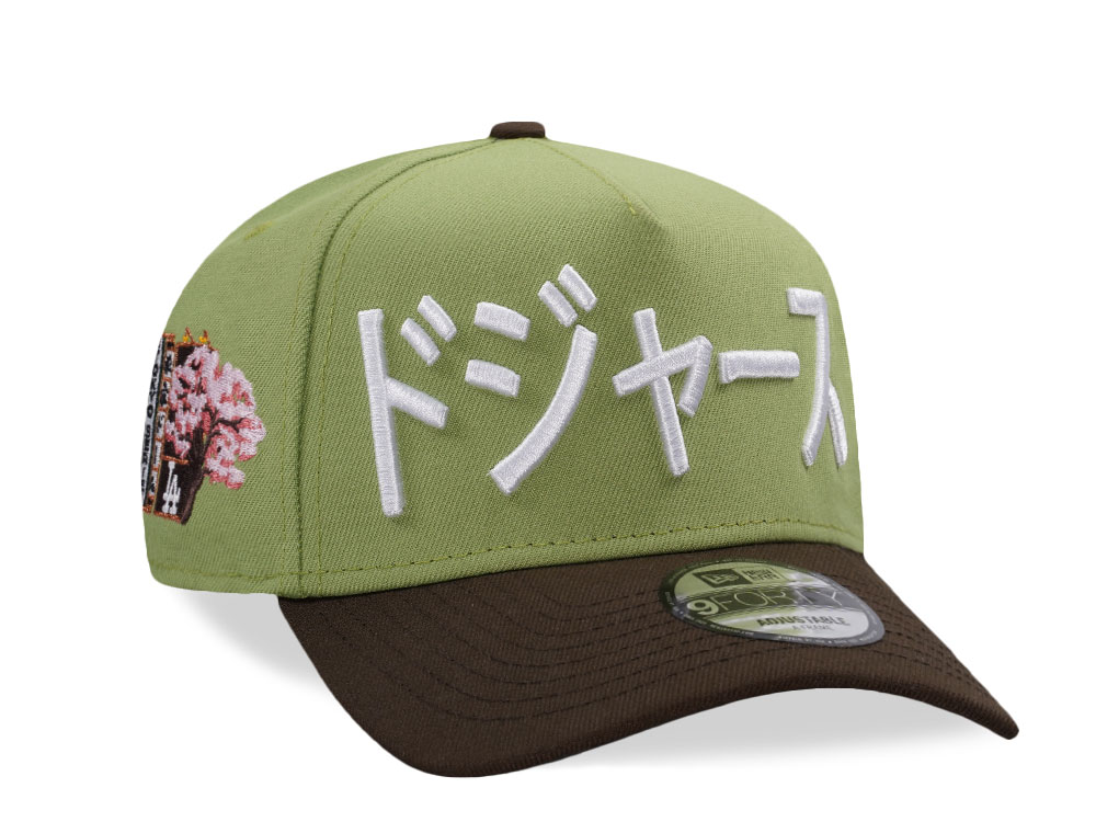 New Era Los Angeles Dodgers Tokyo Series 2025 Matcha Two Tone Edition 9Forty A Frame Snapback Cap