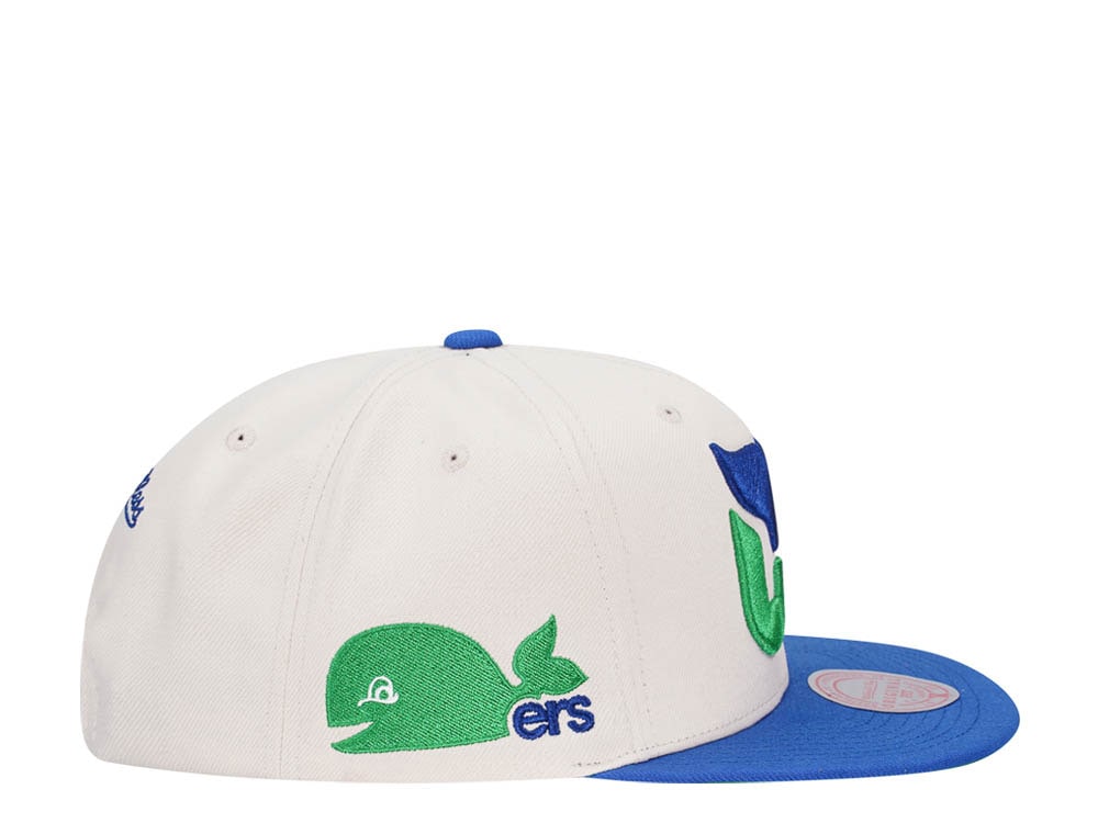 Mitchell & Ness Hartford Whalers Vintage Off-White Snapback Cap