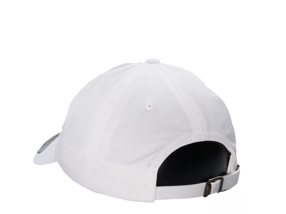 Yupoong Basic White Low Profile Strapback Cap