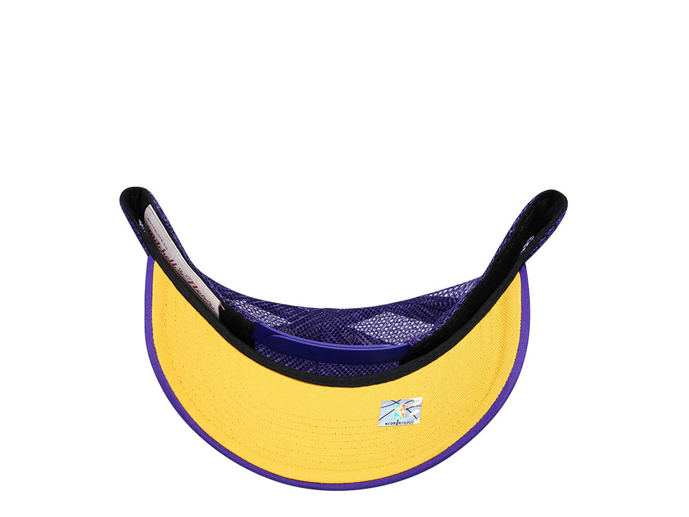 Mitchell & Ness Los Angeles Lakers Purple Billboard Trucker Snapback Cap