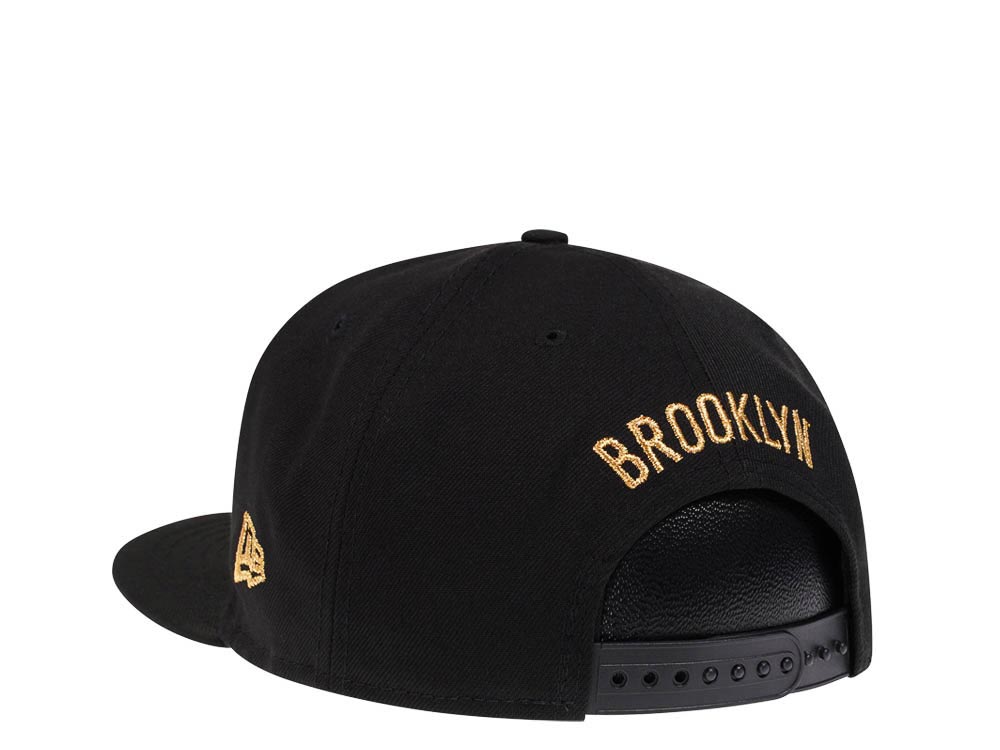 New Era Brooklyn Nets Black and Gold Edition 9Fifty Snapback Cap