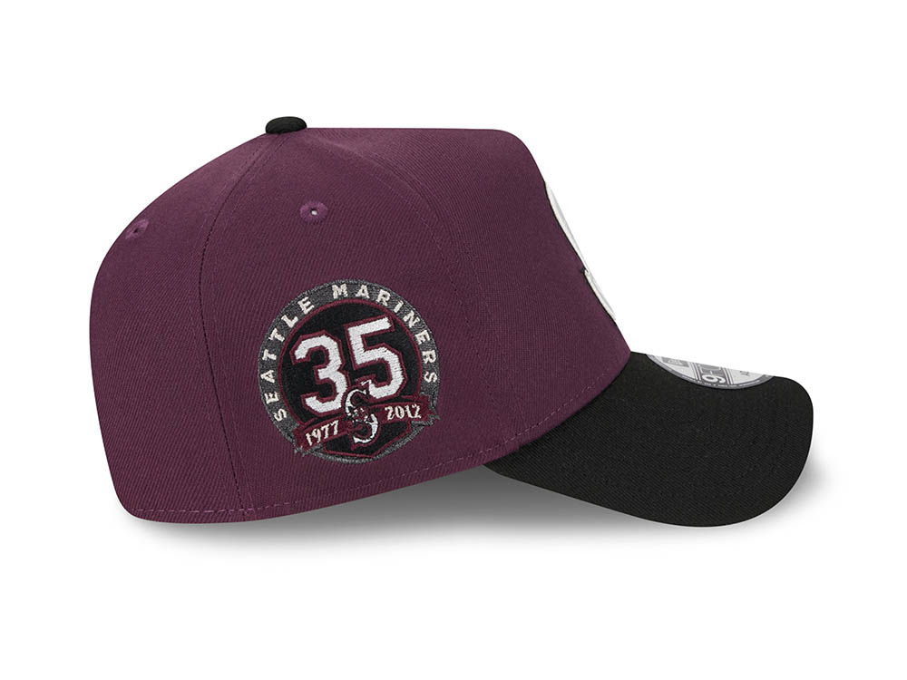New Era Seattle Mariners 35th Anniversary Two Tone Plum 9Forty A Frame Snapback Cap