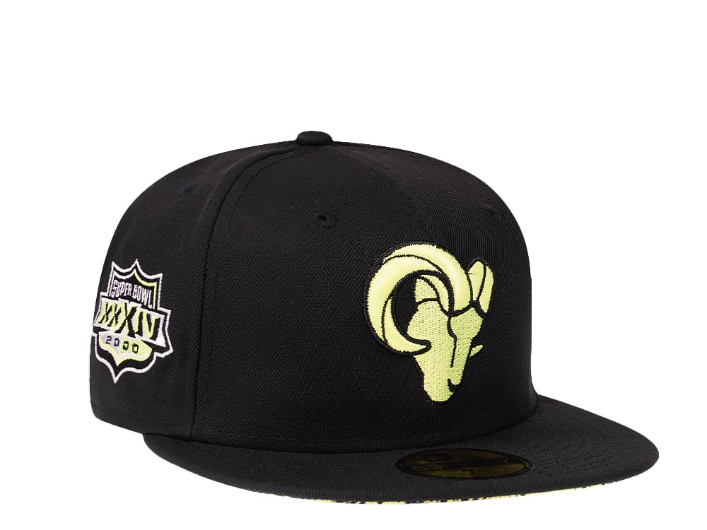 New Era Los Angeles Rams Super Bowl XXXIV Black Summerpop Edition 59Fifty Fitted Cap