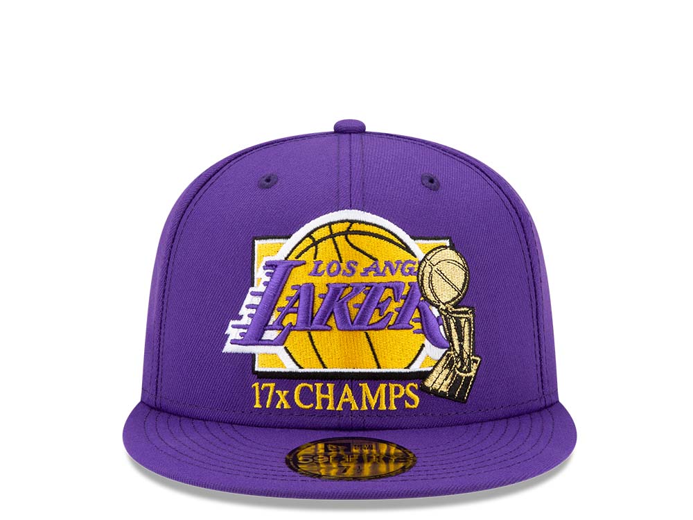 New Era Los Angeles Lakers 17x Champs Purple 59Fifty Fitted Cap