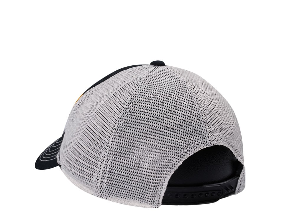 47Brand Boston Bruins Black Clubhouse Boon Trucker Clean Up Snapback Cap