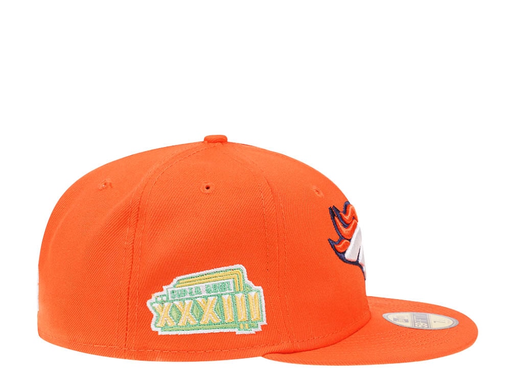New Era Denver Broncos Citruspop Patch Super Bowl XXXIII 59fifty Fitted Cap