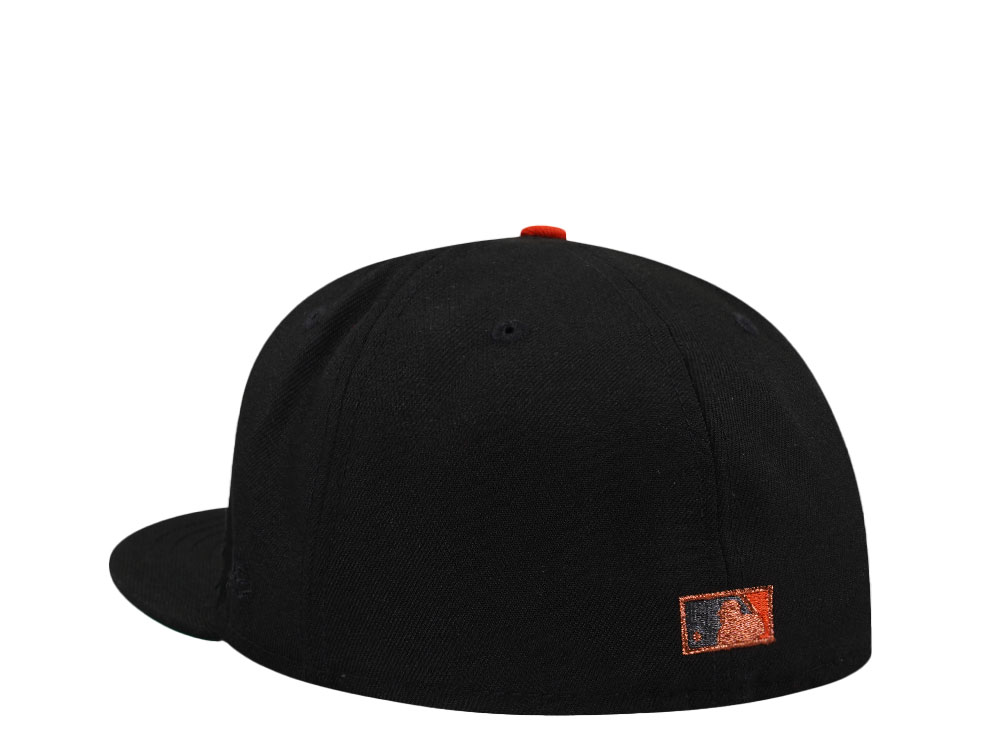 New Era Baltimore Orioles 30th Anniversary Black Throwback Edition 59Fifty Fitted Cap