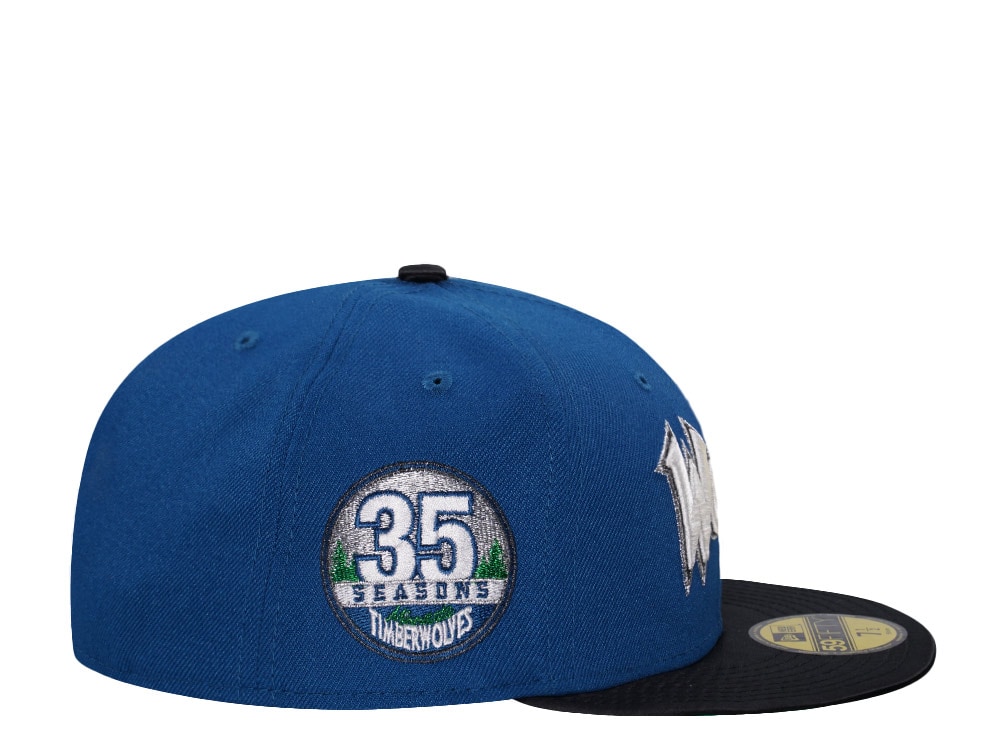 New Era Minnesota Timberwolves 35 Seasons Legend Satin Brime Two Tone Edition 59Fifty Fitted Cap