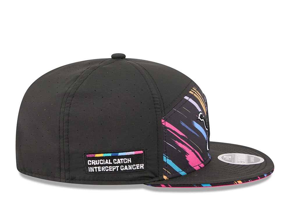 New Era Detroit Lions Crucial Catch 2026 Black Edition 9Fifty Split Panel Snapback Cap