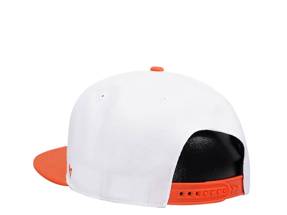 47Brand San Jose Sharks White Script Side Two Tone Captain MVP Snapback Cap