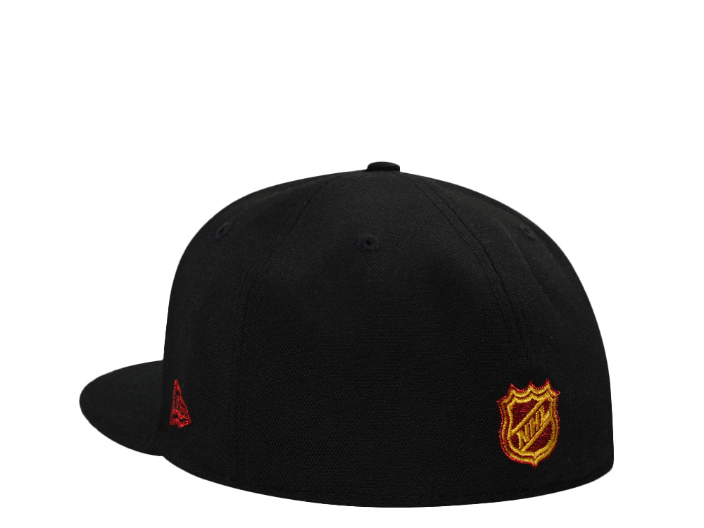 New Era Calgary Flames 40th Anniversary Black Metallic Edition 59Fifty Fitted Cap