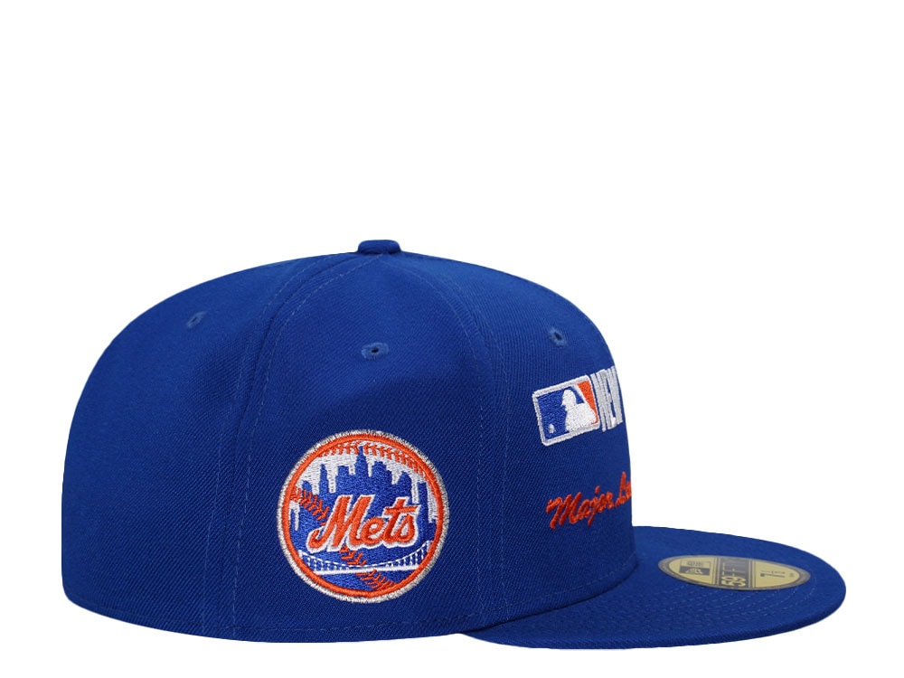 New Era New York Mets Amazin Mets Blue Throwback Edition 59Fifty Fitted Cap
