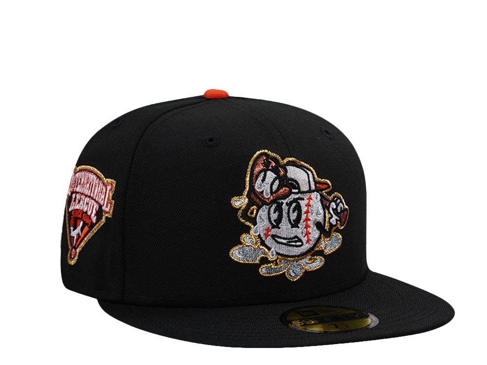 New Era Louisville Bats International League Black Prime Edition 59Fifty Fitted Cap
