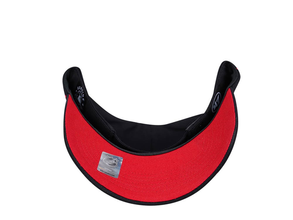 47Brand Calgary Flames Black Ballpark MVP Snapback Cap