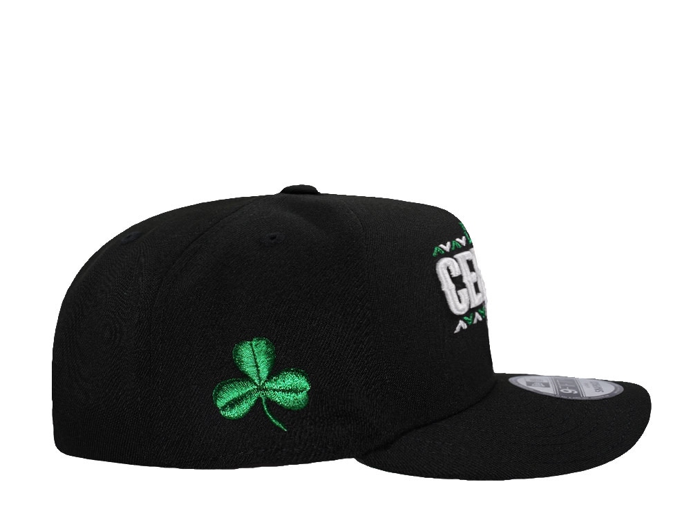 New Era  Boston Celtics Black Metallic Green A Frame 9Fifty Snapback Cap