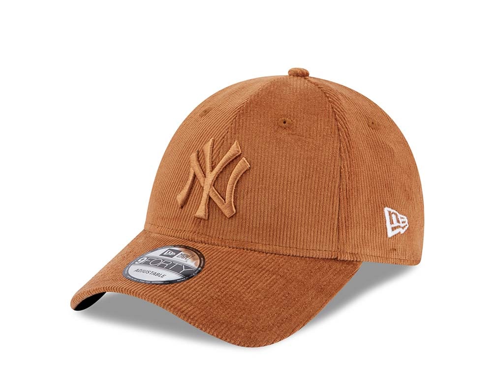 New Era New York Yankees Brown Cord 9Forty Strapback Cap