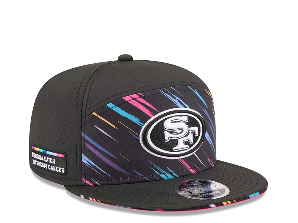 New Era San Francisco 49ers Crucial Catch 2026 Black Edition 9Fifty Split Panel Snapback Cap