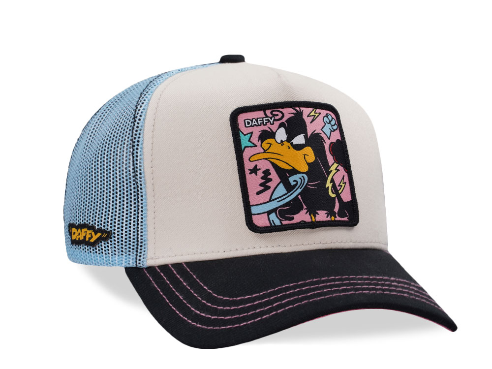 Capslab Looney Tunes Daffy Beige Trucker Snapback Cap