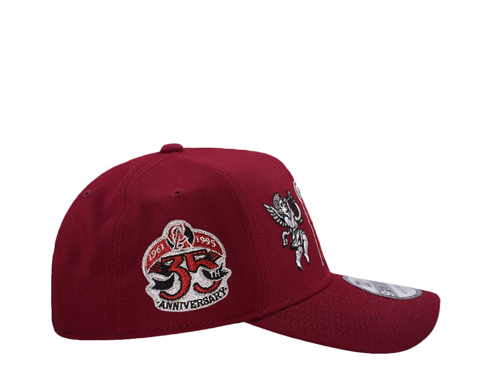 New Era Anaheim Angels 35th Anniversary Cupids Cardinal Red Prime Edition 9Forty A Frame Snapback Cap