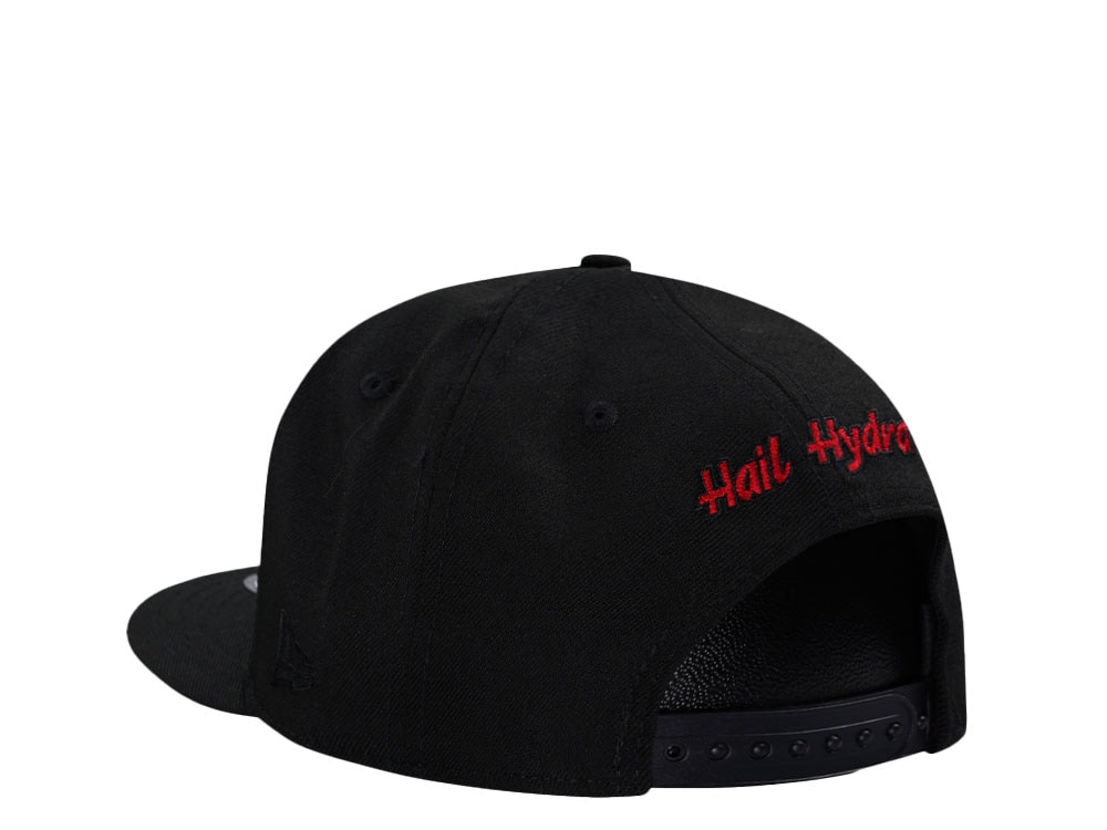 New Era Hydra Black and Red Edition 9Fifty Snapback Cap
