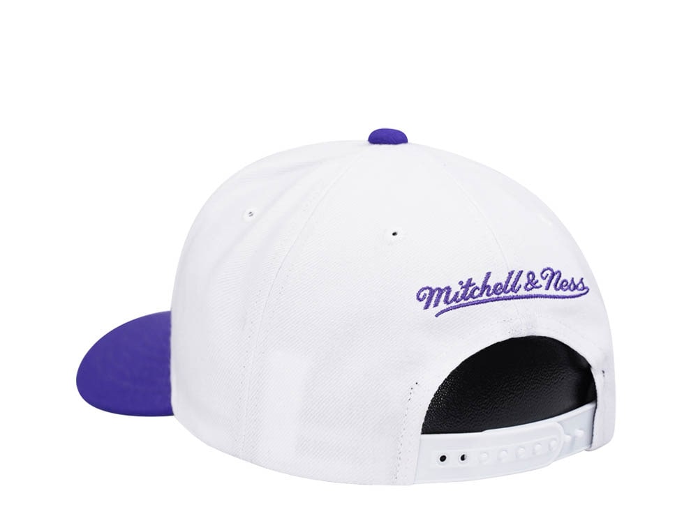 Mitchell & Ness Milwaukee Bucks Team Two Tone 2.0 Pro White Snapback Cap