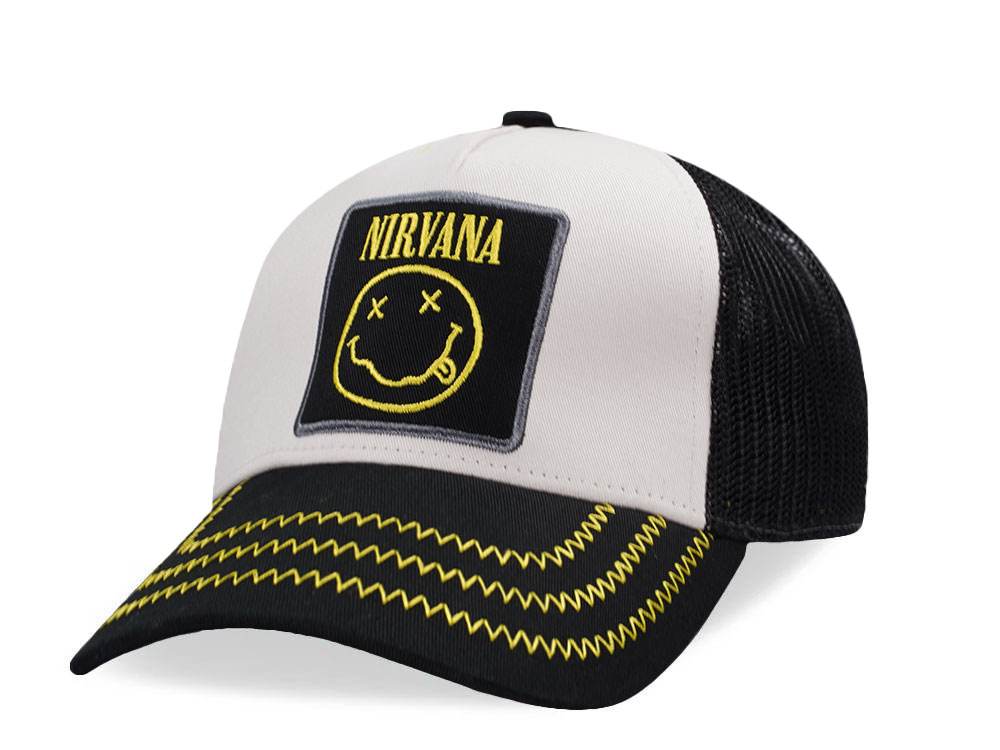 Amplified Nirvana Stone Black Trucker Snapback Cap