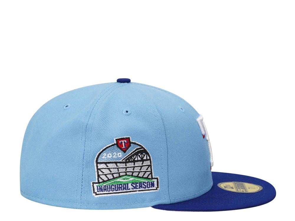 New Era Texas Rangers Inaugural Season 2020 Sky Pink Two Tone Edition 59Fifty Fitted Cap