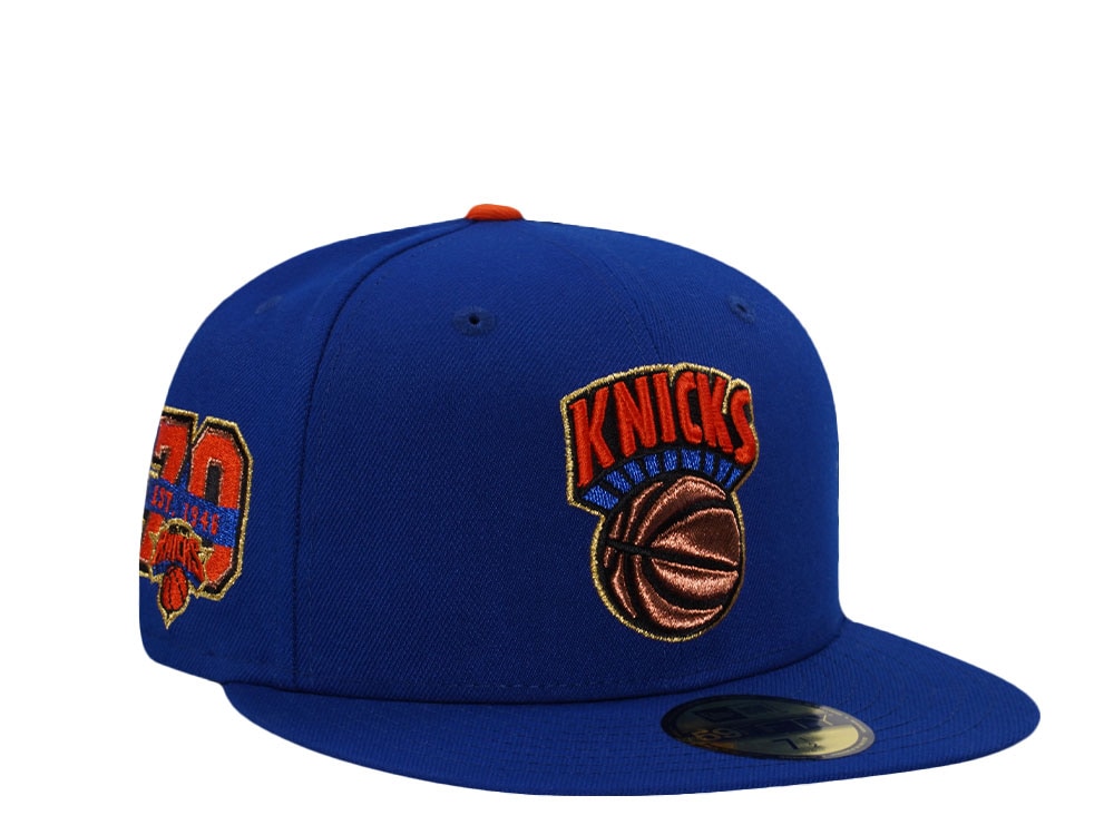 New Era New York Knicks 70th Anniversary Royal Blue Prime Edition 59Fifty Fitted Cap