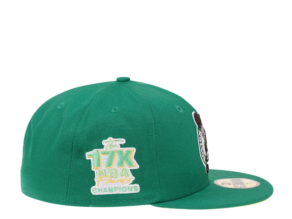 New Era Boston Celtics Citruspop Patch The 17x NBA Finals Champions 59fifty Fitted Cap