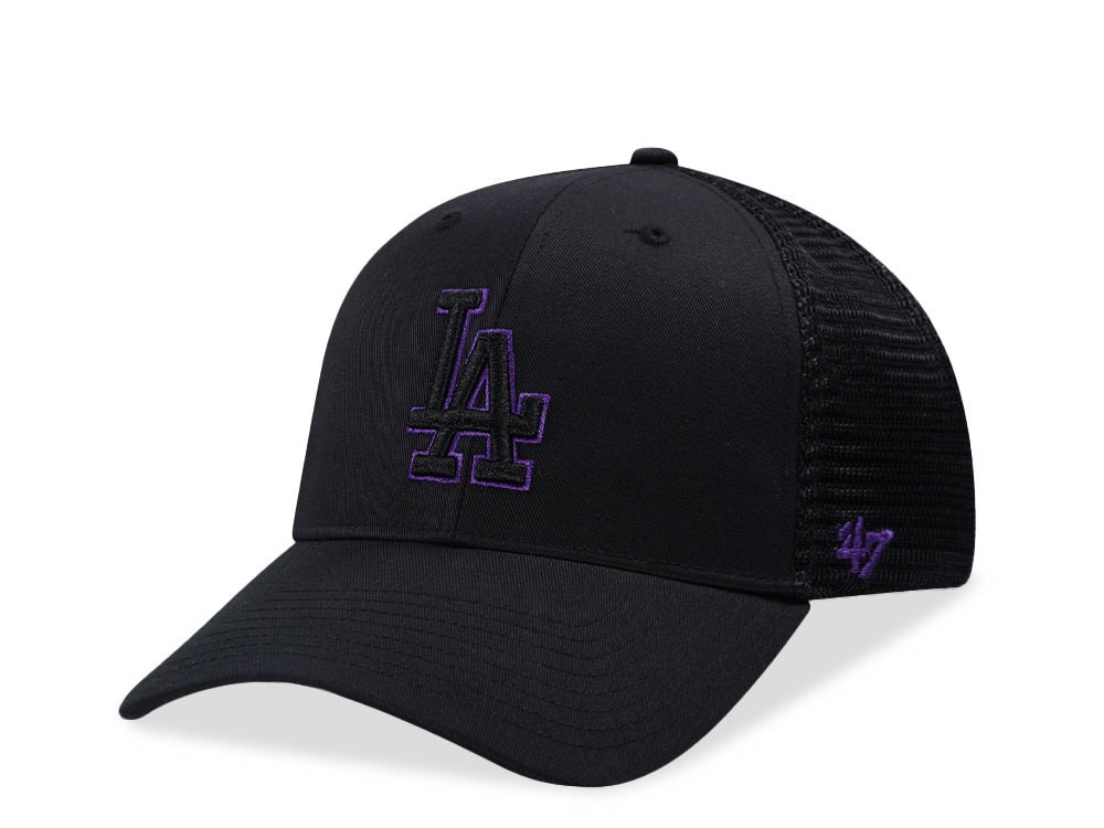 47Brand Los Angeles Dodgers Black MVP Trucker Snapback Cap