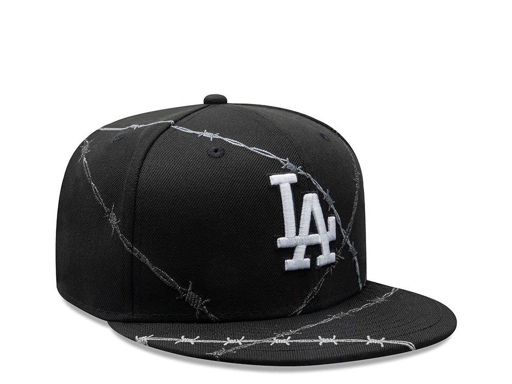 New Era Los Angeles Dodgers Barbwire Black Prime Edition 59Fifty Fitted Cap