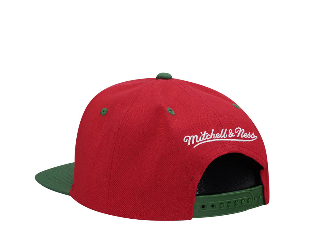 Mitchell & Ness Seattle Supersonics Transcript Red Two Tone Snapback Cap