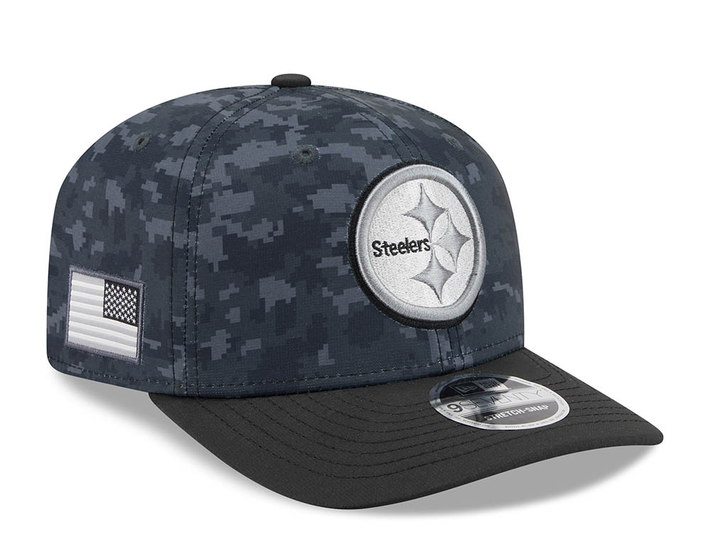 New Era Pittsburgh Steelers NFL Salute to Service 2026 Digi Camo Black 9Seventy Stretch Snapback Cap