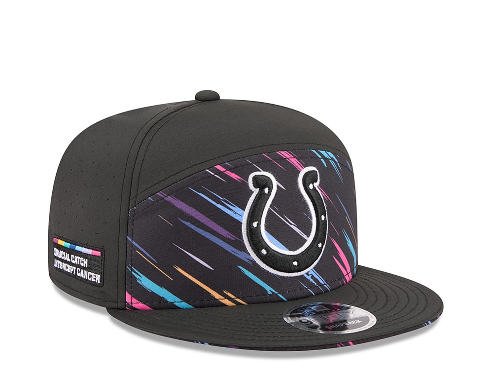 New Era Indianapolis Colts Crucial Catch 2026 Black Edition 9Fifty Split Panel Snapback Cap