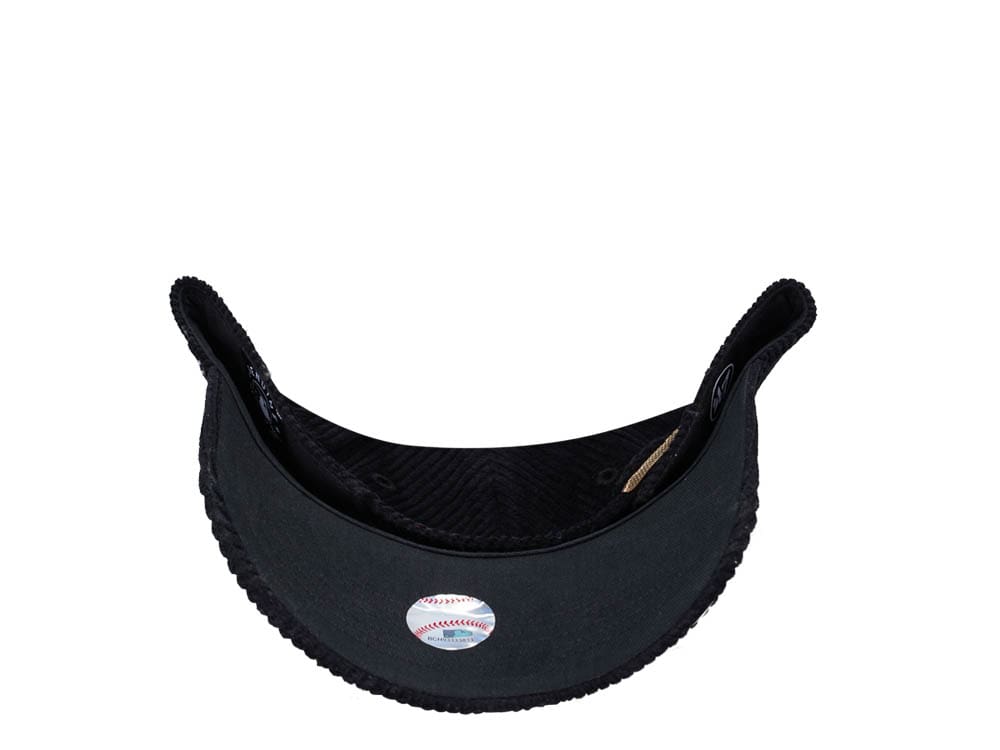 47Brand New York Yankees Black Thick Cord MVP Strapback Cap