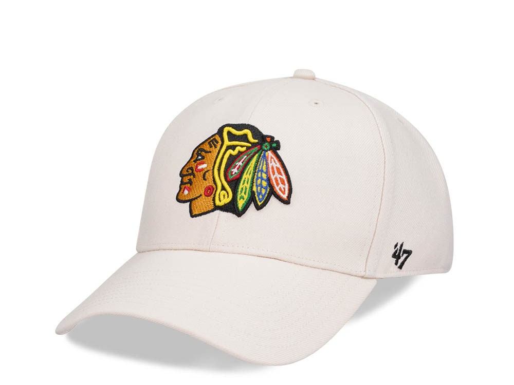 47Brand Chicago Blackhawks Natural MVP Snapback Cap