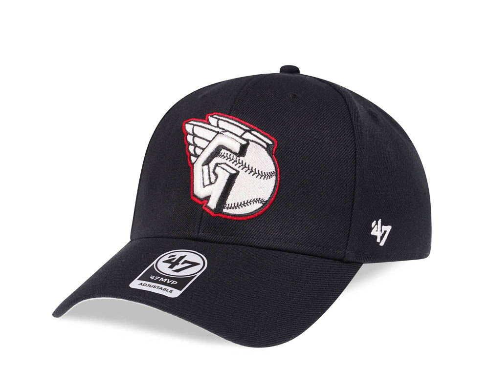 47Brand Cleveland Guardians Classic Black Strapback Cap