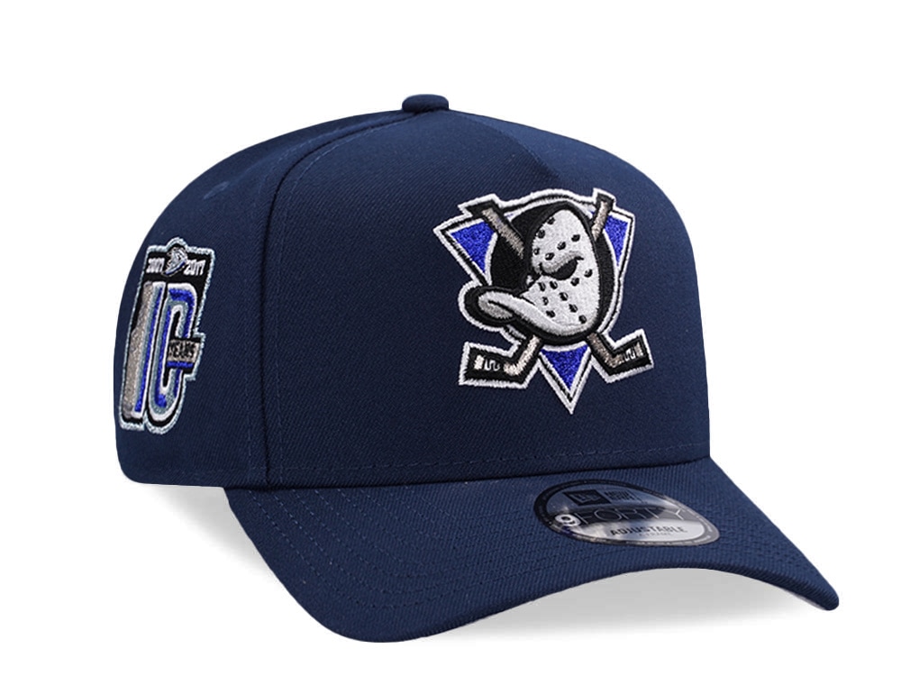 New Era Anaheim Ducks 10th Anniversary Ocean Blue Prime Edition 9Forty A Frame Snapback Cap