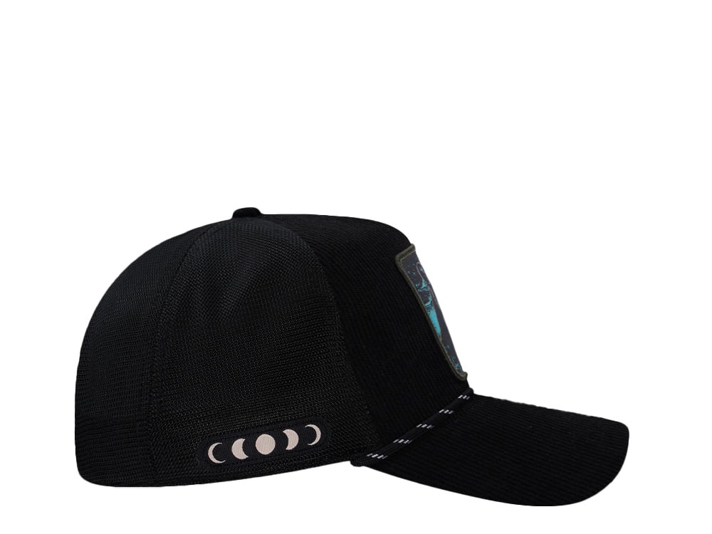 Capslab Nightcall Panther Black Corduroy Trucker Snapback Cap