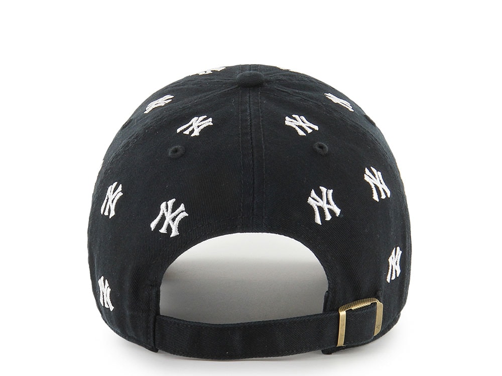 47Brand New York Yankees Black Confetti Edition Clean Up Strapback Cap